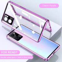 （A New sale）■ เคสแม่เหล็กสำหรับ Oppo Reno 7Z 7 Pro SE Reno7 Reno7Pro Z 5G A36 A76 A52 A92สองด้านกระจกเทมเปอร์เคสป้องกันเต็มรูปแบบฝาแข็งโลหะกันกระแทก