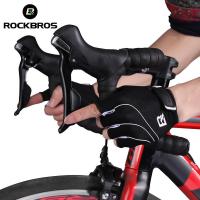 ROCKBROSถุงมือขี่จักรยานขี่จักรยานHalf Finger Shockproof BreathableจักรยานภูเขาMTBถุงมือกีฬาผู้ชายผู้หญิงขี่จักรยานอุปกรณ์