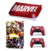 เคสสติ๊กเกอร์สกิน Marvel Captain America รุ่นดิจิตอล PS5สำหรับ PlayStation 5คอนโซล2คอนโทรลเลอร์สติกเกอร์ PS5ไวนิล