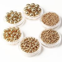 COD SDGREYRTYT 3 4 6 8 10mm Gold Silver CCB Plastic Beads Face Mask Lanyard Holder Multicolor Round Ball Space Loose Large Hole Used For Bracelet Jewelry Making DIY Accessories