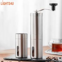 lights4u เครื่องบดเมล็ดกาแฟ แสตนเลส ที่บดกาแฟ มือหมุน เครื่องบดเมล็ดกาแฟมือหมุน Stainless Steel Hand Coffee Grinder