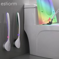 TPR silicone brush head toilet no dead corner wash wall mounted creative bathroom cleaning