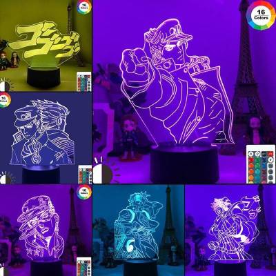 Jojo Bizarre Adventure-Night Light โคมไฟการ์ตูนเปลี่ยนแบบสัมผัสระยะไกลโคมไฟตกแต่งบ้าน