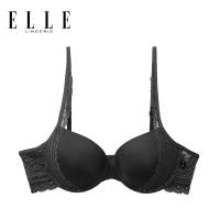 ELLE Lingerie Moulded Bra ยกทรงเสริม Push-up เต้าเรียบตัดต่อลูกไม้ - LB7534