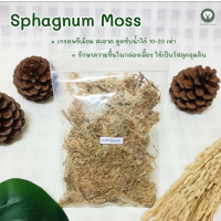 สแฟกนัมมอส (Sphagnum moss) เกรดพรีเมียม ไม่มีฝุ่น วัสดุคลุมดิน ใช้รักษาความชื้นในกล่องเลี้ยงไอโซพอดหรือสัตว์อื่น ๆ