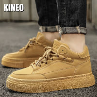 KINEO รองเท้าสเก็ตด้านบนสูงสำหรับผู้ชายรองเท้าผ้าใบของผู้หญิงรองเท้าใส่เดินวิ่งระบายอากาศได้ MODE Korea นักเรียนทุกคู่รองเท้าผู้ชายลำลอง