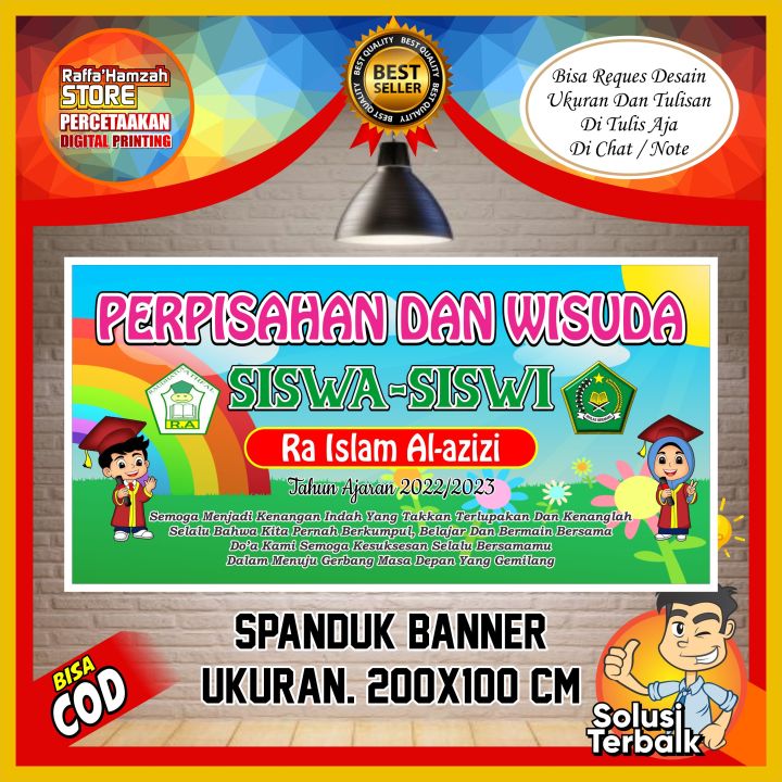 Spanduk Banner Perpisahan RA,TK,PAUD Spanduk Wisuda RA,TK,PAUD Model ...