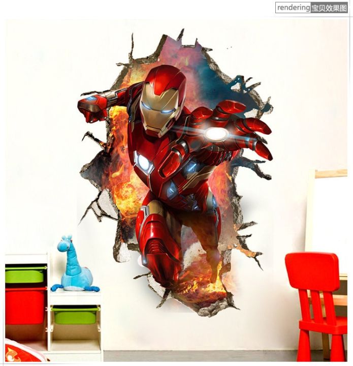 disney-marvel-anime-figure-avengers-iron-man-3d-pvc-wall-sticker-room-decor-for-kids-room-living-room-kindergarten-birthday-gift