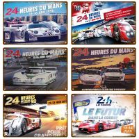 24 Lemans Car Retro Decorative House Metal Sign Plate Posters On The Wall Tin Sign Vintage Poster Decor Wall Art Room Decoration，Contact the seller, free customization