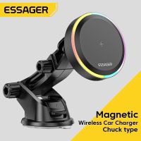 ☏๑✌ Essager – support de téléphone magnétique pour voiture universel avec chargeur sans fil Qi 15W pour iPhone 14 13 Pro Max Sams