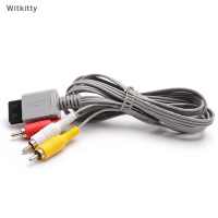 Witkitty 1.8m 3 RCA CABLE สำหรับ Nintendo Wii Controller Console Audio Video สาย AV 3RCA