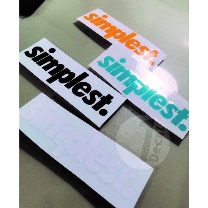 simplest sticker decal 2 sizes available | Lazada PH