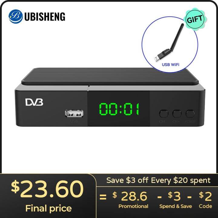 UBISHENG U6 DVBT2 Terrestrial TV Receiver H.265 HD Digital TV Box DVB