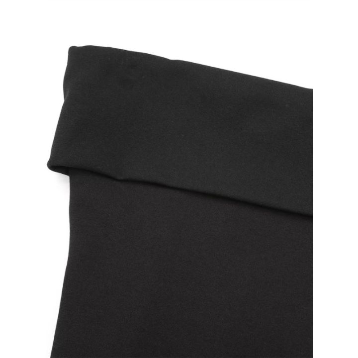 เสื้อเปิดไหล่ซิปส่วนบนสีดำสำหรับผู้หญิงเสื้อชุดรัดรูปแขนกุดสีเบจเสื้อสตรีทแวร์-y2k-เสื้อเซ็กซี่เปลือยหลัง