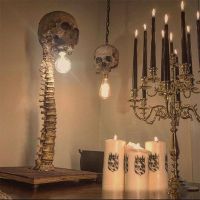 【HOT】◎ Lamp Horror Statue New Table Ornament Prop Bedroom Decoration Scary Props