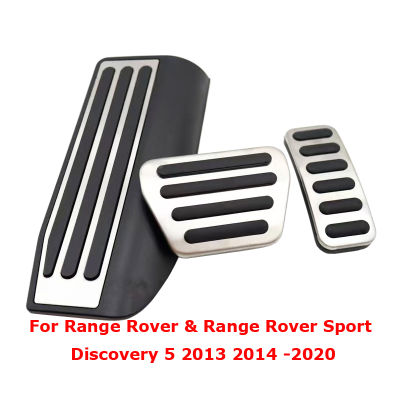 Gas Fuel ke Pedal Covers Pads For Range Rover Sport Discovery5 2013 2014 2015-2020 Auto Footrest Pedals Cover Car Styling