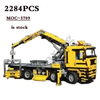 รถบรรทุกติดเครนขนาดใหญ่ MOC-5709รถบรรทุกเชิงกลแบบคลาสสิก2284ชิ้นเหมาะสำหรับของขวัญสำหรับเด็กบล็อกตัวต่อ42009รถเครน MK