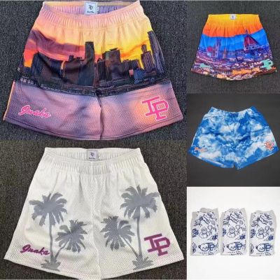 Lnaka Power LP Urban Sunset Shorts Mesh Quick Dry Breathable Sports Shorts Above Knee US Style 3D Printed Unisex Plus Size Beach Pants