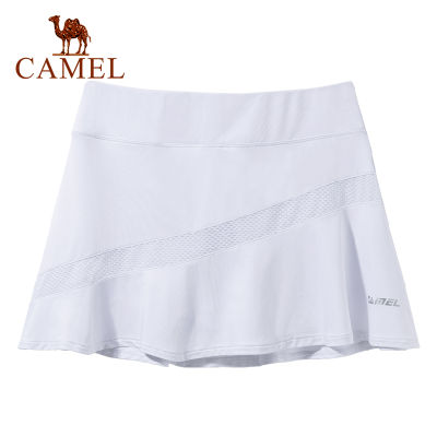 CAMEL Womens Sports Short Skirts Female Half-length Tennis Skirt Women Summer Running Casual Pleated Skirt Culottes