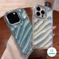 เคสโทรศัพท์มือถือ ซิลิโคน ลายคลื่นเลเซอร์ สไตล์เกาหลี สําหรับ Iphone 11 13 14 Pro Max 12 XR 7 8 Plus X Xs 14Promax 13promax