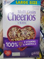 General Mills Multi Grain Cheerios Ceral 340 g (กล่องสีม่วง)?? Large size Gluten free make with 5 whole grains?? ธัญพืชข้าวโพด ??