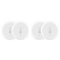 ☃♦ↂ 4X Tuya Smart Zigbee 3.0 Smart Temperature And Humidity Sensor Battery Powered Security With Tuya App Alexa(A)