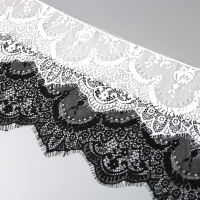 (3 meters/lot) width 160mm Floral Embroidered Eyelash Lace Ribbon Clothing Accessories lace material Handmade