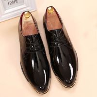 ✲  British trendy nightclub wingtip shoes the stylist han edition mens youth joker increased leisure small leather shoes