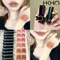 HKHO Black Rabbit Lip Mud Black Tube Matte Milk Mist Lip Glaze ไม่ติดถ้วยลิปสติกติดทนนาน