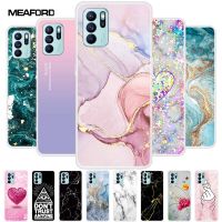 For OPPO Reno6 Z Cases Reno6 5G 6 Pro+ Marble Soft TPU Silicone Clear Cover For OPPO Reno 6 Pro Plus Phone Cases Reno6 Z CPH2251 Phone Cases