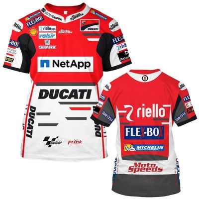 New Arrival 3D Ducati MOTO-GP Sports Motorcycle T-shirt Cool Printed Mens Racing Team Tee Tops BmYb