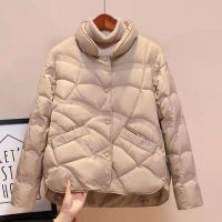 [COD] S-L Womens Down Jacket Female Coats Breasted Collar Loose Keep Warm Ladies Outerwear Hw80