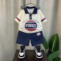 Childrens Clothing Boys Polo Shirt Suit 2023 New Fashion Baby Summer Short Sleeve Childrens Cool Handsome Fried Street Clothes Fashion