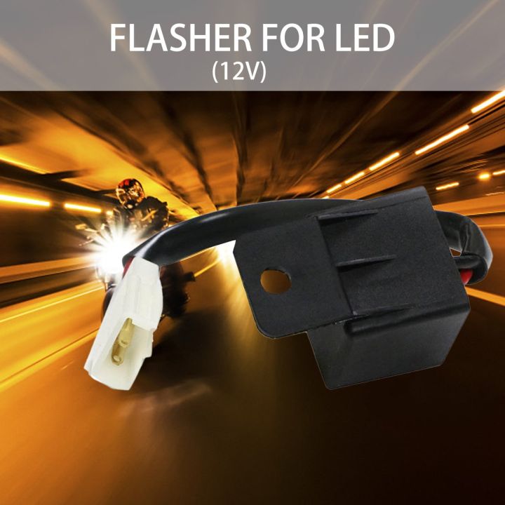 สินค้าขายดี12v-2-pin-motorcycle-electronic-led-flasher-relay-150w-led-turn-signal-bulbs
