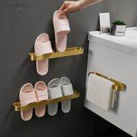 ۞☏ Avapax Gold Bathroom Shelves Space Aluminum Towel Holder Towel Rack Bathroom Slipper Rack Towel Hangers