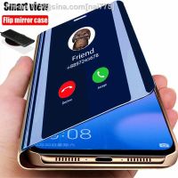 Smart Mirror Flip Phone Case For Samsung Galaxy A12 A52 S21 S10 S9 S8 S20 FE Ultra Note 20 10 Lite 9 8 Plus S7 S10e Edge Cover