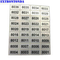 1000pcs Consecutive Number Labels From 8001 to 9000 Inventory Stickers Waterproof 20x10mm Small Size