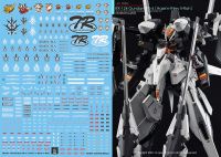 Model Decals for 1/144 HGUC RX-124 TR-6 Hazen Thley II Rah Model Kits Fluorescent Color Water Stickers for Assembly Model DIY