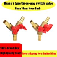 8mm 10mm Hose Barb Brass Y Three-way Valve Water Oil Air Gas Liquefied Gas Ball Valve Switch Pipe Fitting Connector Adapter