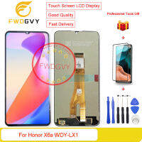 FWDGVY 6.56 “ของแท้หน้าจอด้านหน้าสำหรับจอแสดงผล WDY-LX1 Honor X6a + เครื่องมือซ่อมฟรี + กระจกเทมเปอร์1ชิ้น