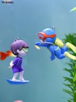 Aquarium fish tank submerged floating decoration cartoon divers mermaid underwater world place