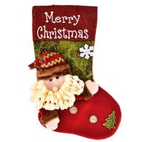 HOT-Christmas Stocking Candy Gift Bag For Home New Year Fireplace Christmas Tree Decoration Socks Tights