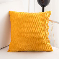 Luxury Pleated Velvet Cushion Cover 45x45cm Decorative Sofa Pillow Cover Pattern Fashion High Quality Cushion Cover 50x50cm