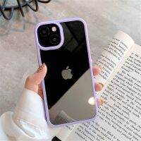 เคสโทรศัพท์ซิลิโคนกันกระแทกขอบสีลูกอมสำหรับ iPhone 14Pro Max 11 12 13เคสโทรศัพท์ S