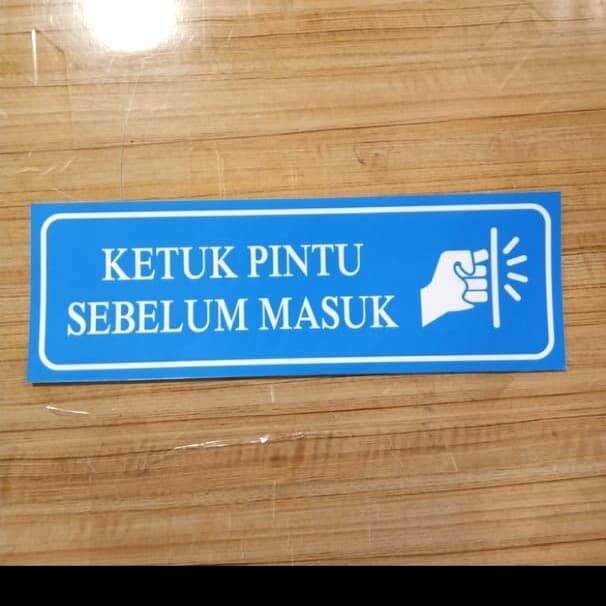 SIGN STICKER K3 RAMBU KETUK PINTU SEBELUM MASUK UK 10X30CM | Lazada ...