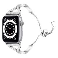 ✔♤☽ Metal Bling Rhinestone Bracelet Wristband Strap for Apple Watch Band 38mm 40mm 42mm 44mm Women Iwatch Series 6 5 4 3 Se Bracelet