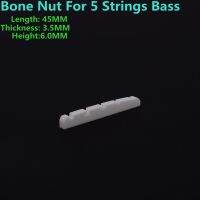 KR-1 Piece GuitarFamily Real Slotted Bone Nut For 5 Strings Bass ( 45MM * 3.5MM * 6MM )