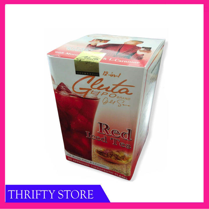 1 box GLUTA LIPO RED ICED TEA Lazada PH