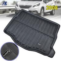 Boot Liner Fit สำหรับ Peugeot 2008ด้านหลัง Cargo ชั้น Mat ถาดพรมโคลน Kick Protector Pad 2013 2014 2015 2016 2017 2018