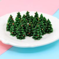 20Pcs 3D Miniature Xmas Tree Fairy Garden อุปกรณ์เสริม DIY Terrarium Figurines เครื่องประดับอุปกรณ์ตกแต่งคริสต์มาส18*27มม.